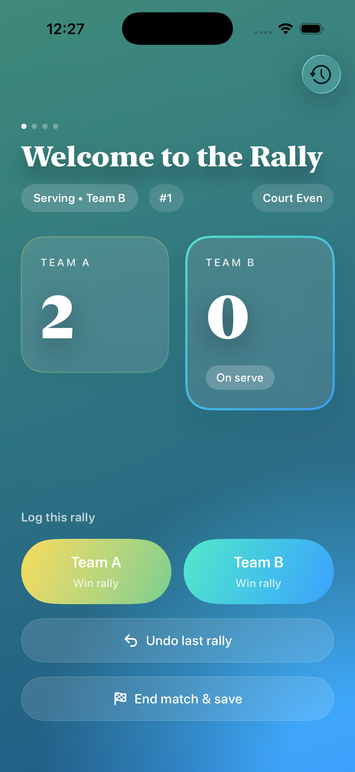 iPhone companion app displaying detailed match statistics